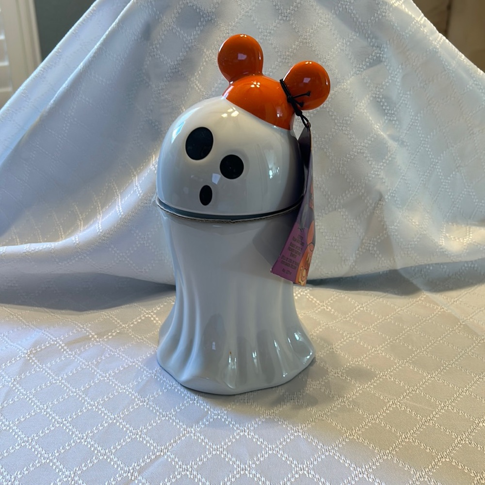 Disney Happy Halloween Ghost Mickey Ear Candle.   NWT